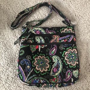 Vera Bradley triple zip hipster bag